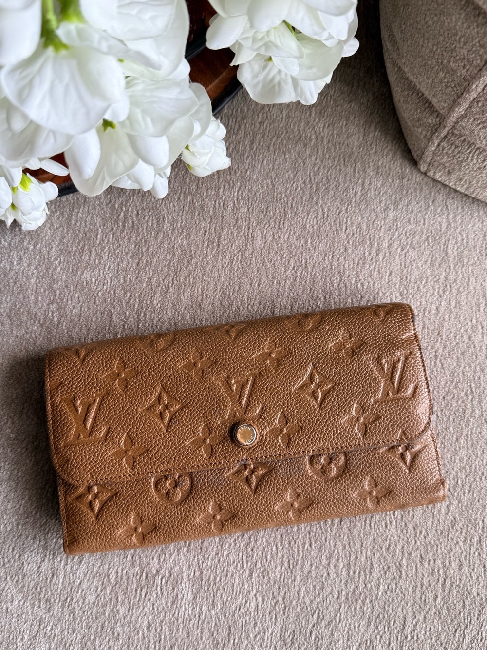 Louis Vuitton Empriente Embossed Monogram Leather Continental Wallet - Brown
